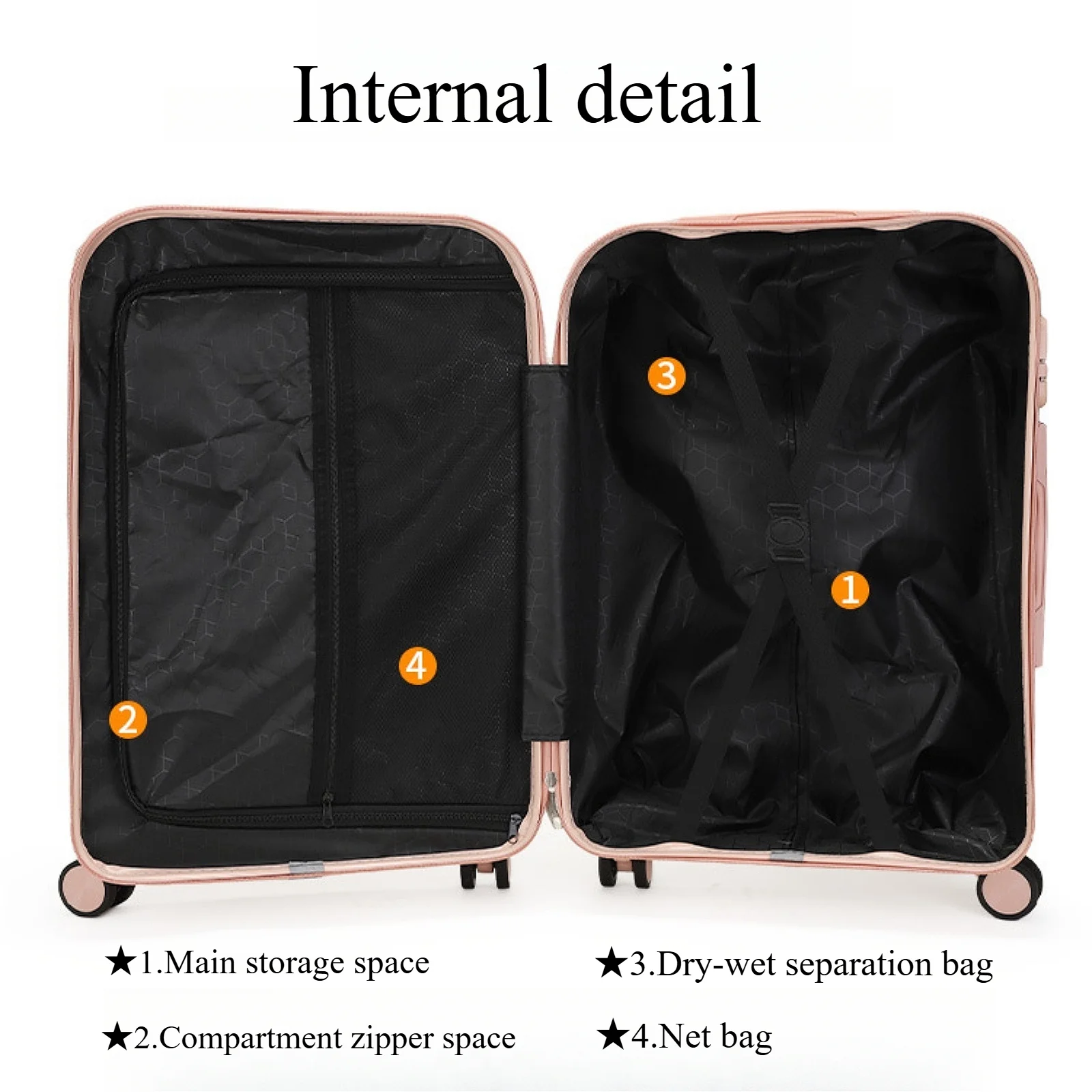 20" Expandable Luggage with Spinner Wheels+UBS+Cup Holder+Side Hooks - Image 5