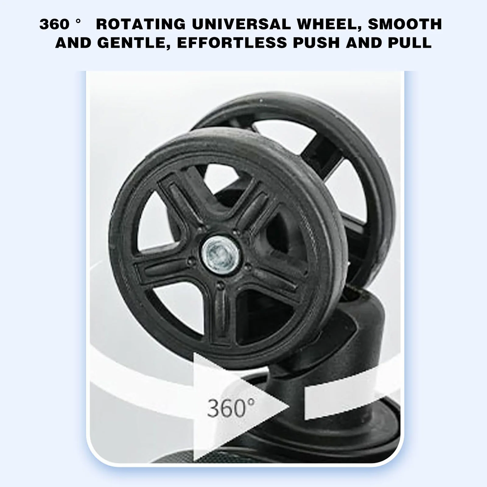 New Expandable Carry On Luggage with Spinner Wheels ,Trolley Box , 20 Inch Large Capacity Student Luggage - Black - Image 5