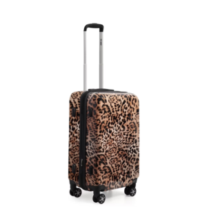 20-inch Carry-On Luggage Airline-Approved Expandable Suitcase Leopard Print