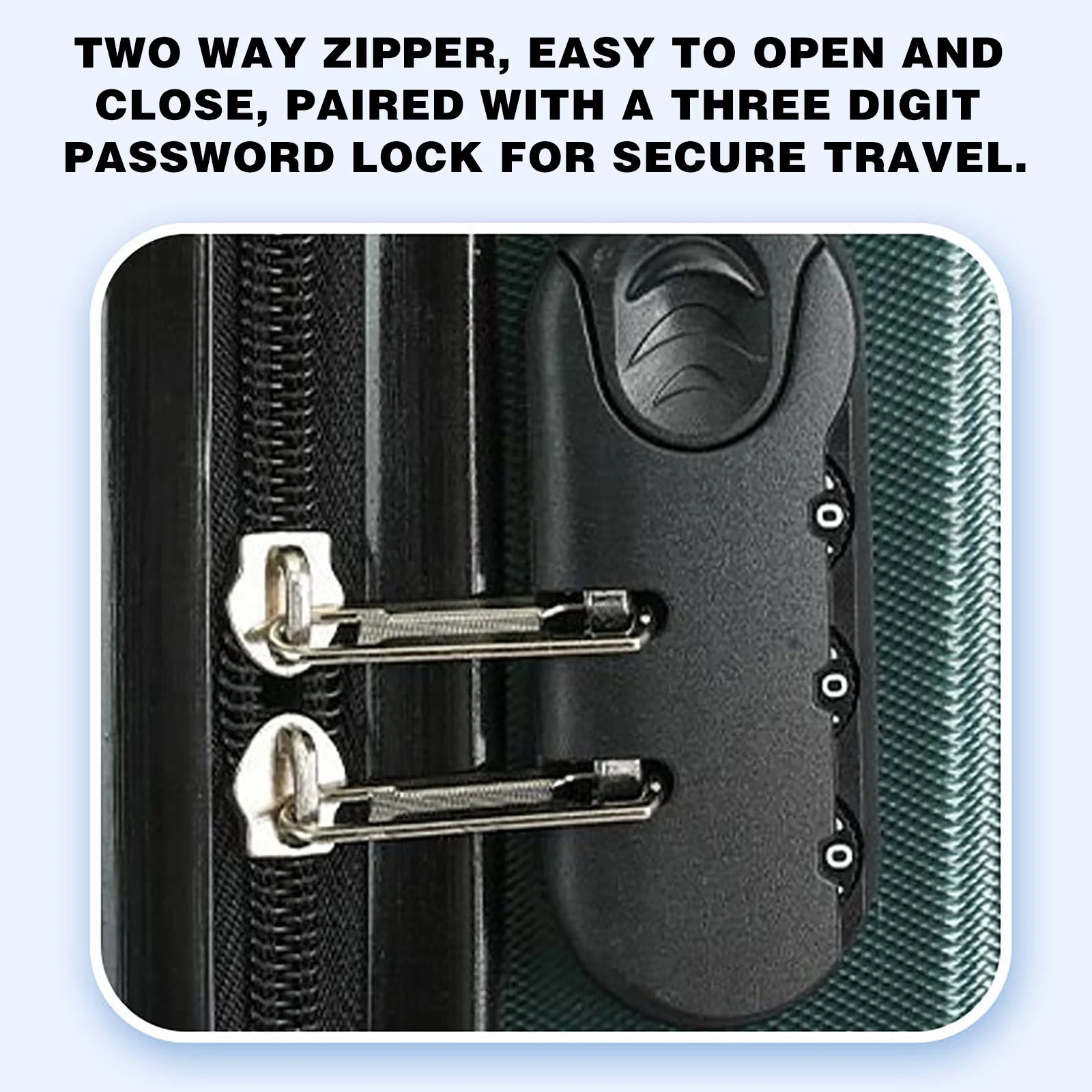 New Expandable Carry On Luggage with Spinner Wheels ,Trolley Box , 20 Inch Large Capacity Student Luggage - Black - Image 2